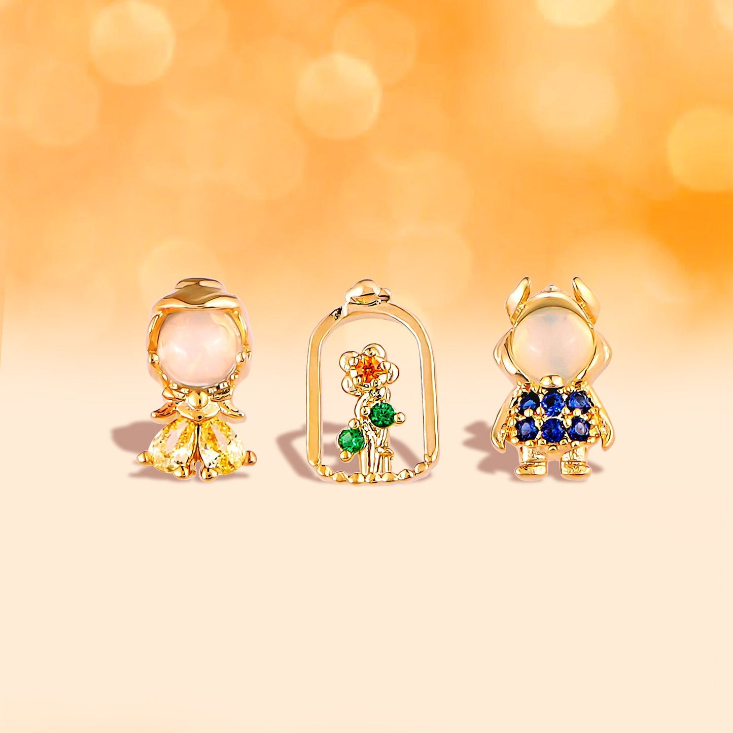 Beauty and the Beast Earring Set - Sparkle Crew