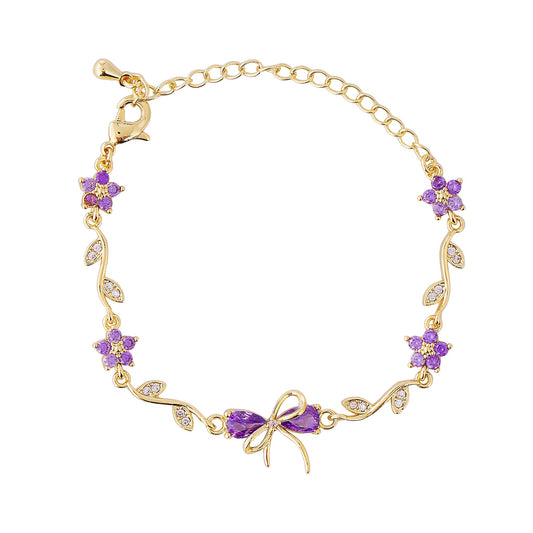 Purple Bow Bracelet - Sparkle Crew