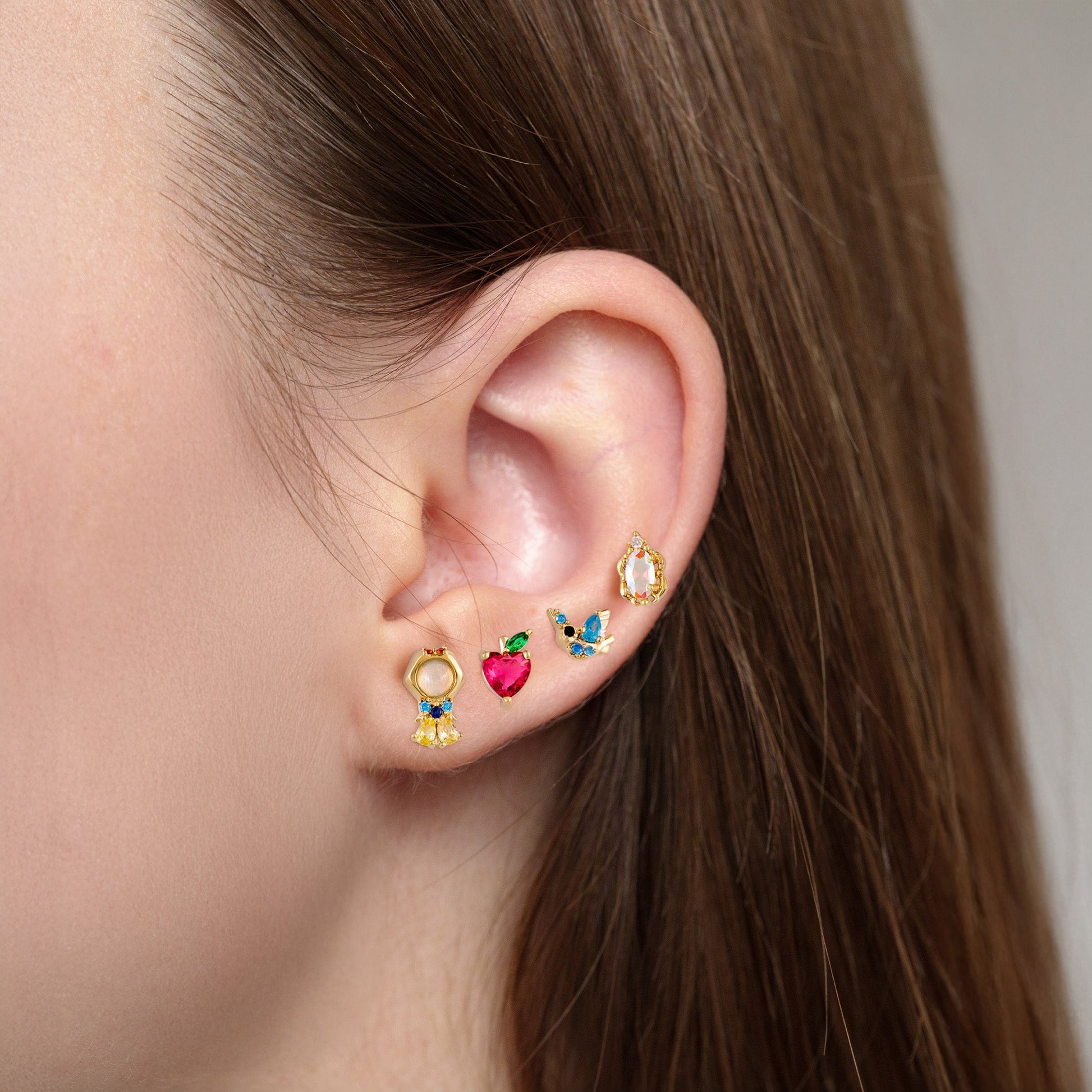 Snow - white Princess Earring Set - Sparkle Crew